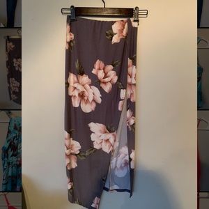 Purple Cotton floral skirt